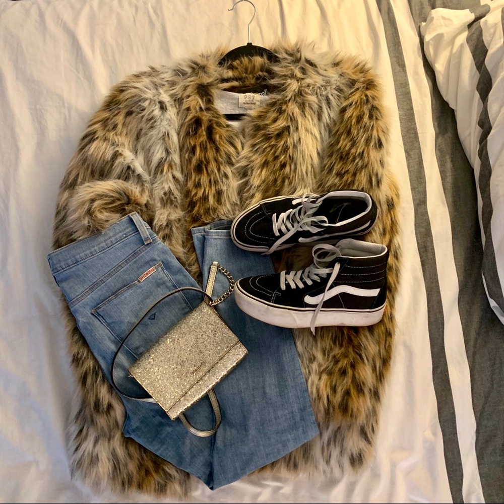 Plush Cheetah Print Coat